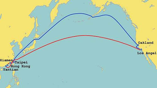 EMC長榮海運HTW航線圖